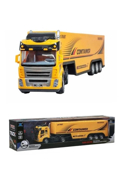 Kumandalı Oyuncak Büyük Boy Işıklı Pilli 4 Fonksiyonlu Dorseli Tır - Resim 2