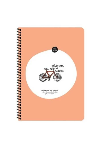 Hisli Şeyler 16,5*22,5 80yp.çiz.stickerli Defter - Oturmaya Mı Geldik? ürün görseli