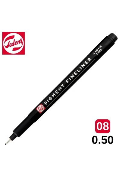 Talens Pigment Fineliner Teknik Çizim Kalemi Siyah 08 (0.50mm) / ürün görseli