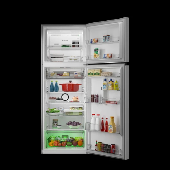 Arçelik 566406 MI Gümüş Gri No Frost Buzdolabı - Resim 3