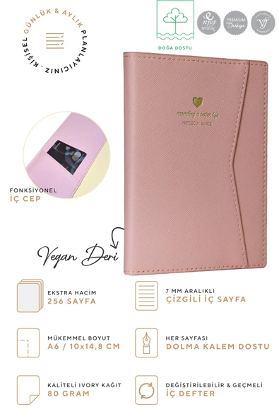 Victoria's Journals Geçmeli ve Cepli Defter A6 Ivory 128 yaprak - Resim 2