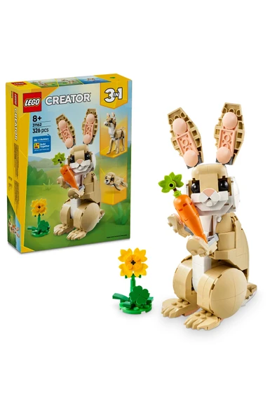 LEGO ® Creator 3’ü 1 Arada Sevimli Tavşan 31162 - 8+ Çocuklar için Yaratıcı Oyuncak Yapım Seti (326P) ürün görseli