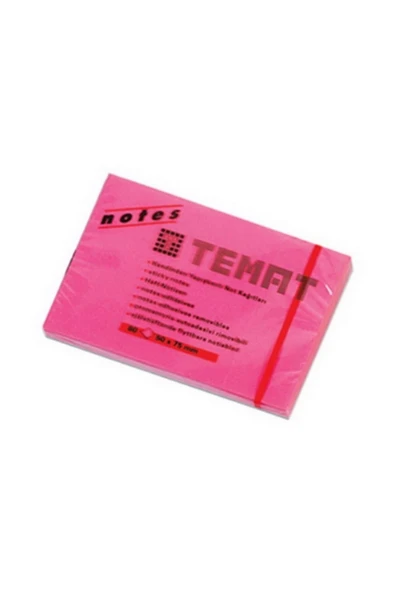 Temat 50 * 75 MmNot Kağıdı 80 Yaprak Fos Pembe ürün görseli