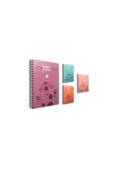 Gıpta A4 80 Yaprak Kareli Love U Spiralli Pp Kapak Defter 7221000 ürün görseli