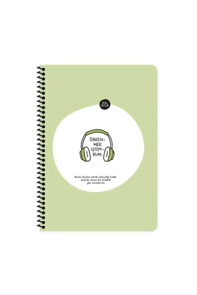 Hisli Şeyler Keskin Color A4 80 Yp. Dinlenmek Istiyor Kareli Spiralli Stickerli Defter 500519-99 ürün görseli