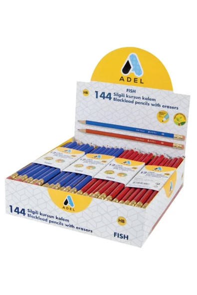 Adel Fish Pencil Silgili Kurşun Kalem 12'li ürün görseli