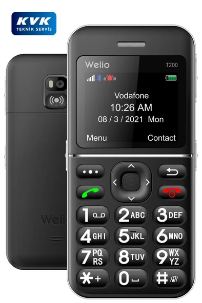 WKEY T200 Tuşlu Cep Telefonu Kameralı Asker Telefonu Yaşlı Cep Telefonu (KVK GARANTİLİ) ürün görseli 1