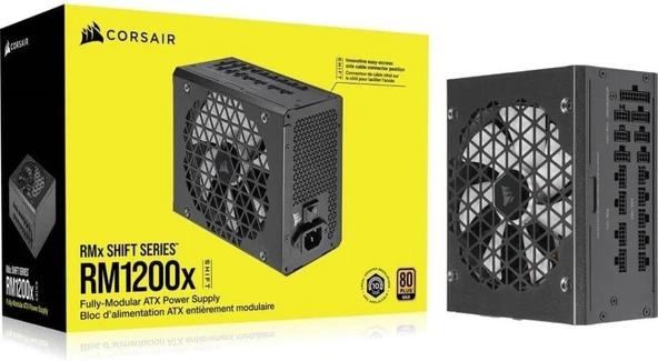 Corsair RM1200x Shift CP-9020254-EU Gen5.1 1200 W Power Supply Outlet - Resim 3