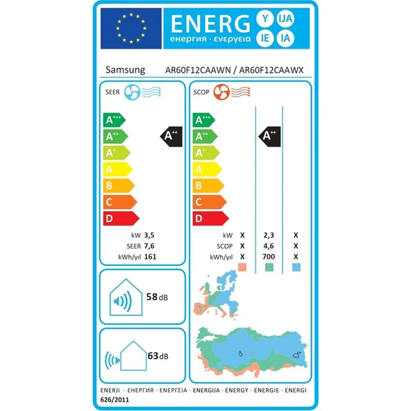 Samsung AR60F12CAAW/SK 12000 Btu Windfree™ Premium Plus Inverter Duvar Tipi Klima - Resim 4