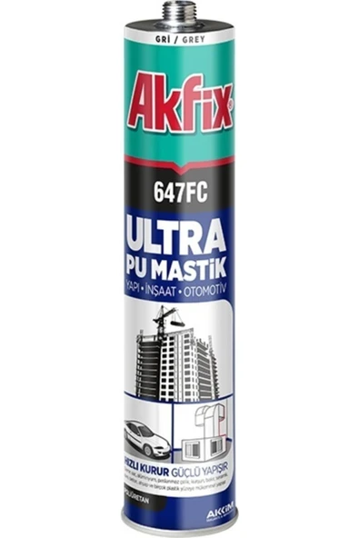 Akfix 647 FC Hızlı Kürlenen Poliüretan Mastik ve Yapıştırıcı 280 ml Beyaz ürün görseli