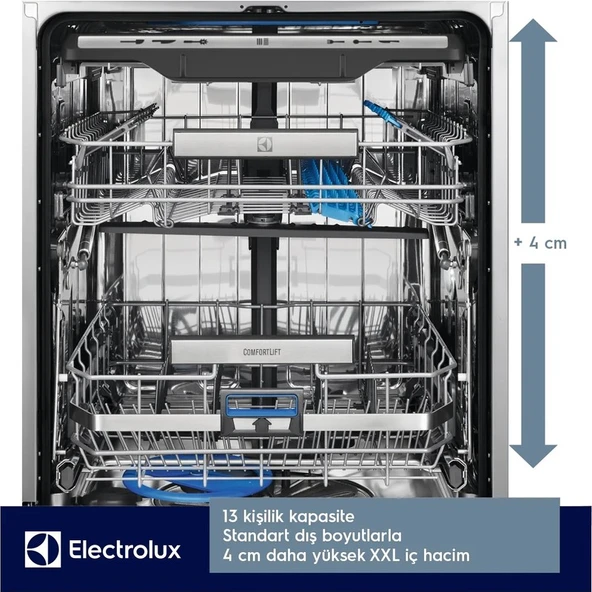 Electrolux ESC87300SX Airdry 9 Programlı Inox Bulaşık Makinesi - Resim 3