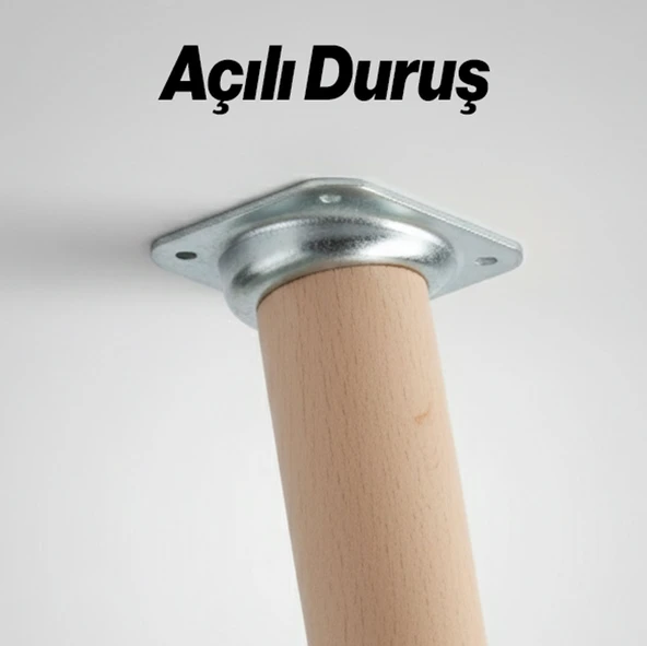Dereceli Açılı Metal 8 ADET Set Mobilya Ayak Bağlantı Aparatı M8 Sehpa Masa Ayağı Tabanı Montaj - Resim 4