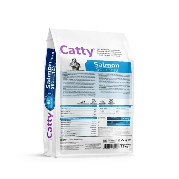 Catty Somonlu Yetişkin Kedi Maması 15 Kg - Resim 2
