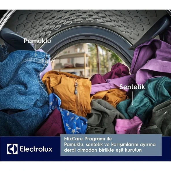 Electrolux EW7D285UT 700 Serisi Delicatecare A+++ Enerji Sınıfı 8 kg Inverter Isı Pompalı Kurutma Makinesi - Resim 3