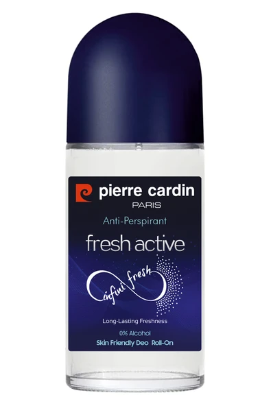 Pierre Cardin Roll-on Kadın Deodorant Ter Kokusu Önleyici Leke Bırakmayan 48 Saat Anti-perspirant Koruma -Fresh Active - Aktif Ferahlık - 50 ml ürün görseli