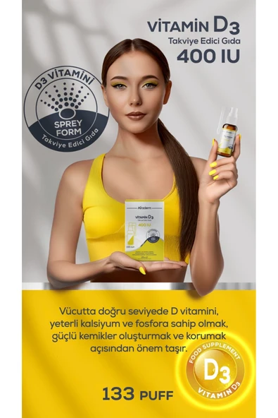 Miraderm D3-400 IU 20 ML SPREY - Resim 2