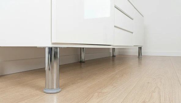 LUDIA Metal Ayarlanabilir 3 Adet Mobilya Ayağı Metal Tablalı 15cm - Resim 6