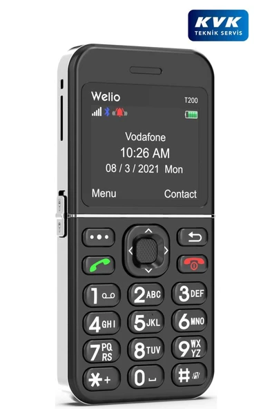 WKEY T200 Tuşlu Cep Telefonu Kameralı Asker Telefonu Yaşlı Cep Telefonu (KVK GARANTİLİ) - Resim 2