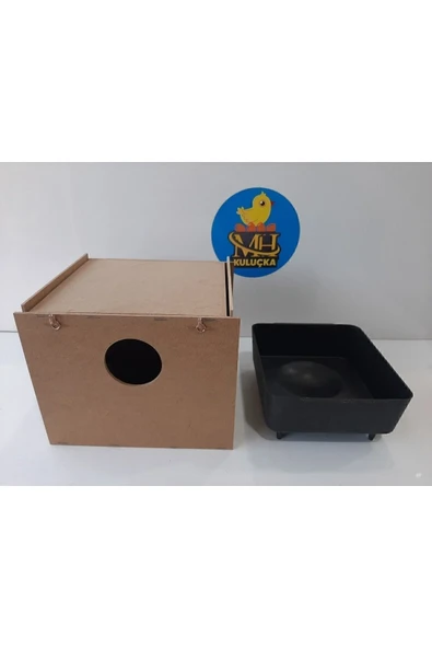 Mh Çift Kapılı Muhabbet Kuşu Yuvalık Plastik Folluklu Dahil - Resim 3