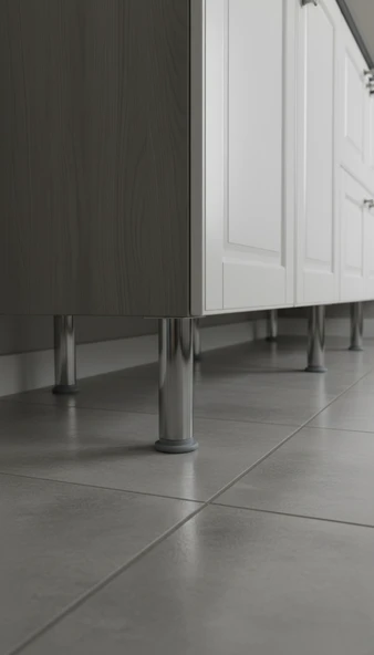 LUDIA Metal Ayarlanabilir 3 Adet Mobilya Ayağı Metal Tablalı 15cm - Resim 7