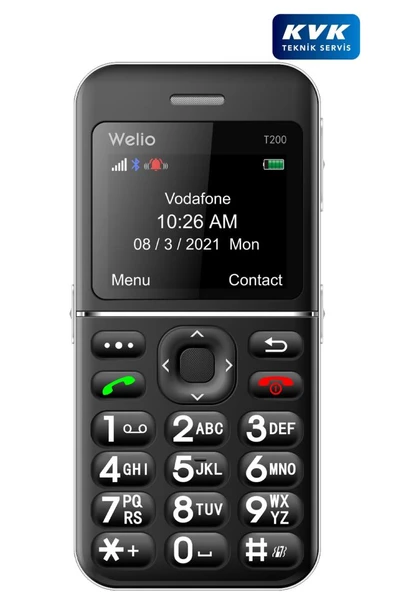WKEY T200 Tuşlu Cep Telefonu Kameralı Asker Telefonu Yaşlı Cep Telefonu (KVK GARANTİLİ) - Resim 3