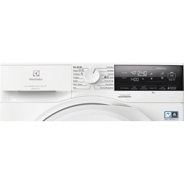 Electrolux EW6F3411ACT 600 Serisi Sensicare 10 kg 1400 Devir Autodose Wi-Fi Çamaşır Makinesi - Resim 2