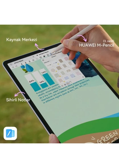 Huawei MatePad 11.5" PaperMatte Edition 256 GB Klavyeli Uzay Grisi Tablet - Resim 12