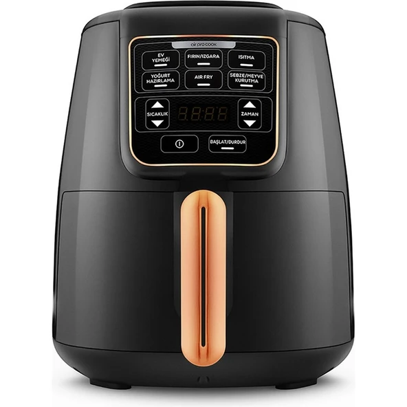 Karaca Air Pro Cook XL 2 in 1 Konuşan Airfryer Black Copper 4 Kişilik - Resim 2