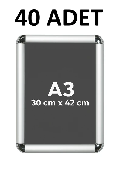 40 Adet A3 Eko Seri Çerçeve Rondo Köşe Aç Kapa Açılır Kapa ürün görseli
