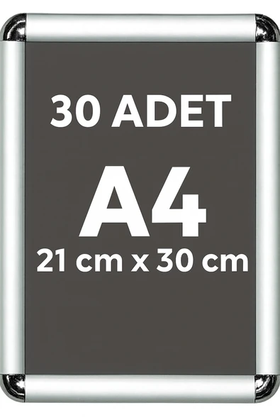 30 Adet A4 Eko Seri Çerçeve Rondo Köşe Aç Kapa Açılır Kapanır ürün görseli