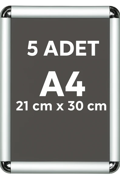 5 Adet A4 Eko Seri Çerçeve Rondo Köşe Aç Kapa Açılır Kapanır ürün görseli
