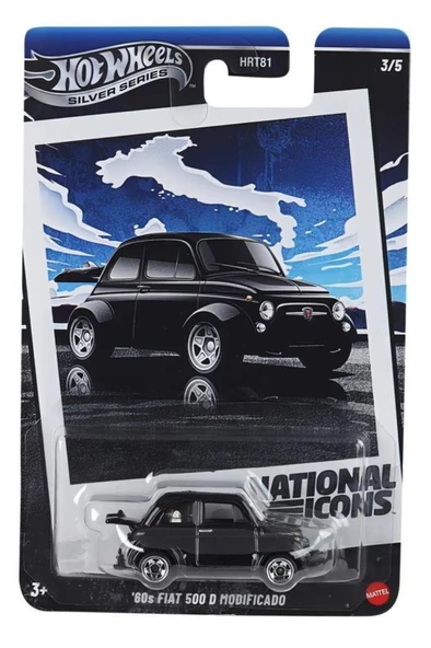 Hot Wheels Silver Series 60S Fiat 500 D Modificado HRT81 JBY88 ürün görseli 1