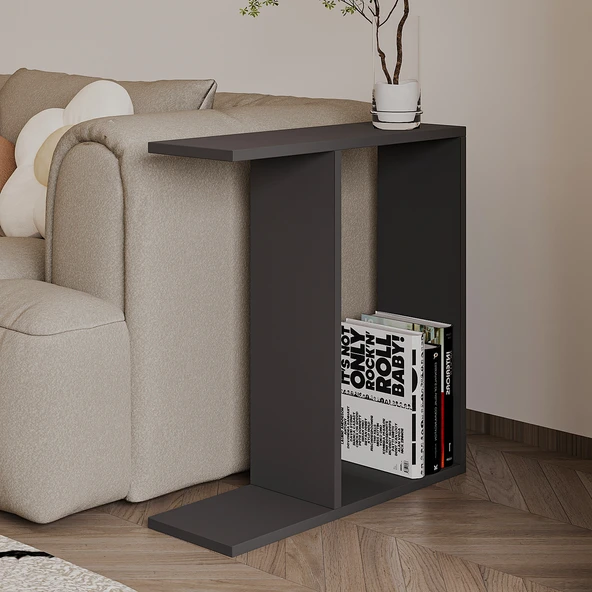 Lotus Modern Yan Sehpa – Kitaplıklı ve Dekoratif Tasarım ürün görseli 1