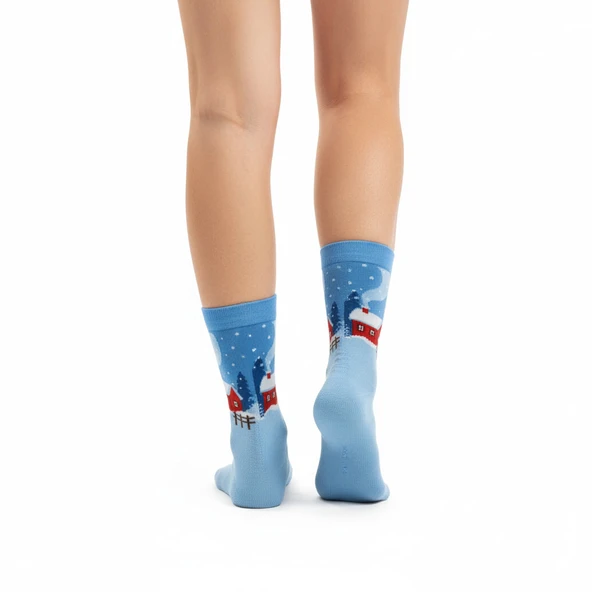 Winter Socks – Desenli Unisex Soket Çorap - Resim 5
