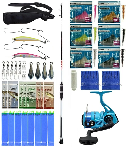 Yek Outdoor Hazır Tekne Oltası Seti Shimano Kamış Vengeance AX Boat Tele 1,80m 150g 3pc&Kendo Ocean Cast 7000 Olta Makinesi ürün görseli 1