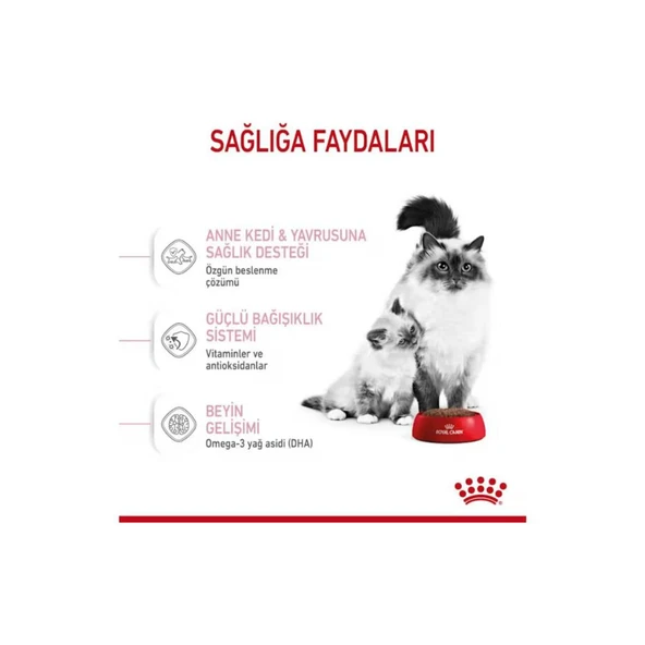 ROYAL CANİN Mother&BabyCat Gebe/Laktasyondaki Anne ve Yavru Kedi için Kuru Kedi Maması 400 GR - Resim 9