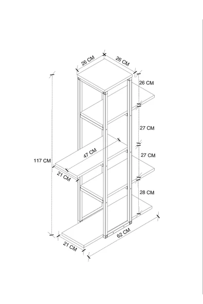 Bofigo 5 Raflı Çiçeklik Rafı Saksılık Standı Dekoratif Aksesuar Rafı Saksılık Papatya Beyaz - Resim 6