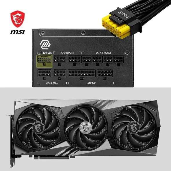 MSI MAG A1250GL Gen5 1250 W Power Supply Outlet - Resim 4