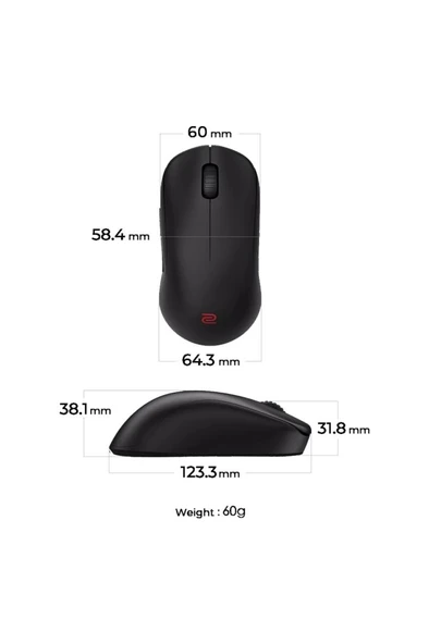 BenQ Zowie U2-DW Şarjlı Optik Kablosuz Oyuncu Mouse Teşhir - Resim 5
