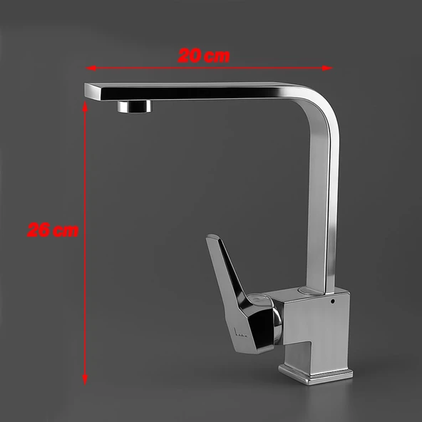 Modern Tasarım Krom Lavabo Bataryası Paslanmaz Pirinç Malzeme Uzun Ömürlü Banyo Bataryası - Resim 3