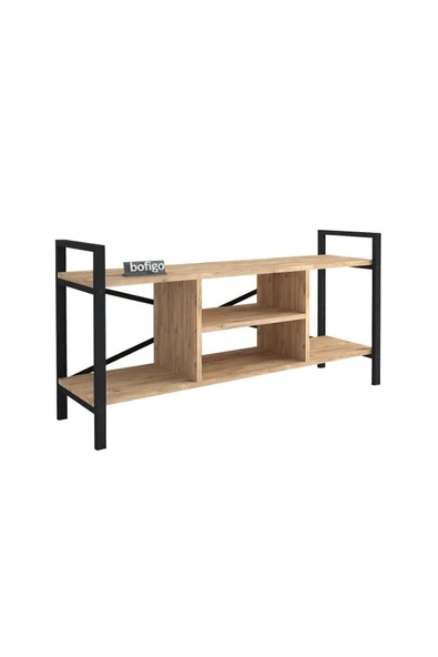 Bofigo Tv Sehpası Raflı Tv Ünitesi Televizyon Sehpası Çam - Resim 6
