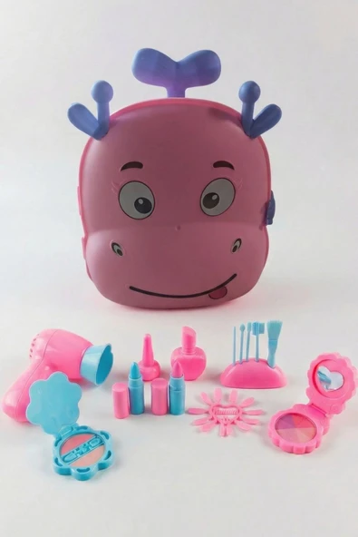 10 Parça Valizli Makyaj Setim – Taşınabilir Valizli Oyuncak Makyaj Seti - Resim 3