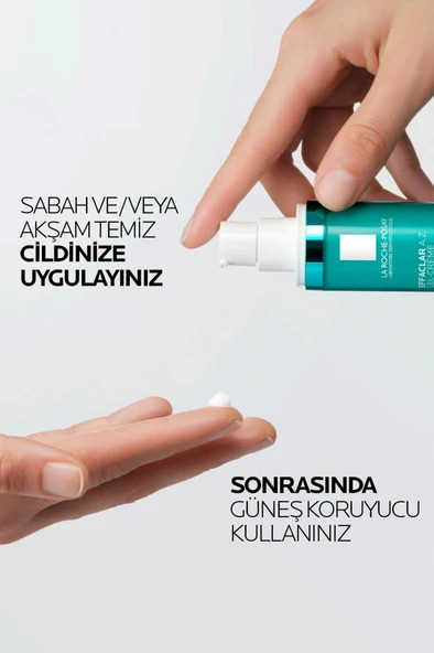 La Roche Posay Effaclar A.Z. %10 Azelaik Asit İçeren Sivilce & Sivilce İzi & Kırışıklık Karşıtı Jel Krem 40ml - Resim 8