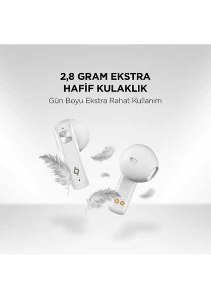 Ttec AirBeat UltraSlim 2KM136B TWS Beyaz Kulak İçi Bluetooth Kulaklık - Resim 5