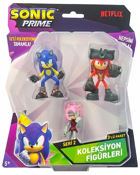 Sonic Prime 3lü Figür Seti S2 Model 3 ürün görseli