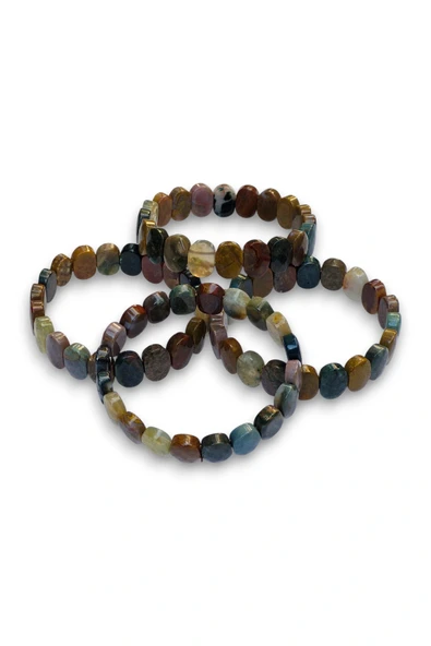 Faset Kesimli Ocean Jasper Bileklik Elastik Yapılı 529-1 - Resim 4