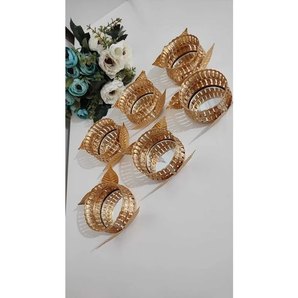 Home Gold Serisi Lüx Aynalı, Motifli Lokumluk, Çerezlik 6 Adet ürün görseli 1