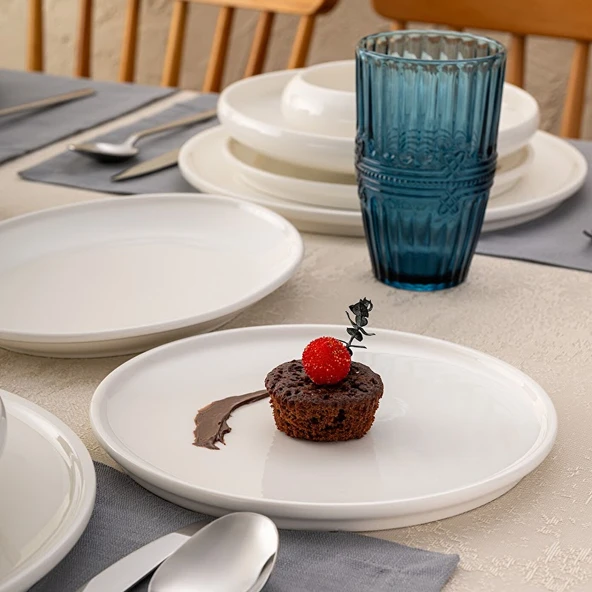 İstanbul Porselen Kınalıada 53 Parça 12 Kişilik Yuvarlak Yemek Takımı - Resim 9