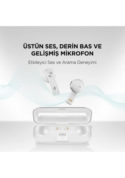 Ttec AirBeat UltraSlim 2KM136B TWS Beyaz Kulak İçi Bluetooth Kulaklık - Resim 2