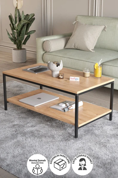 Bofigo Orta Sehpa Yan Sehpa Dekoratif Sehpa Metal Sehpa Athena Çam ürün görseli